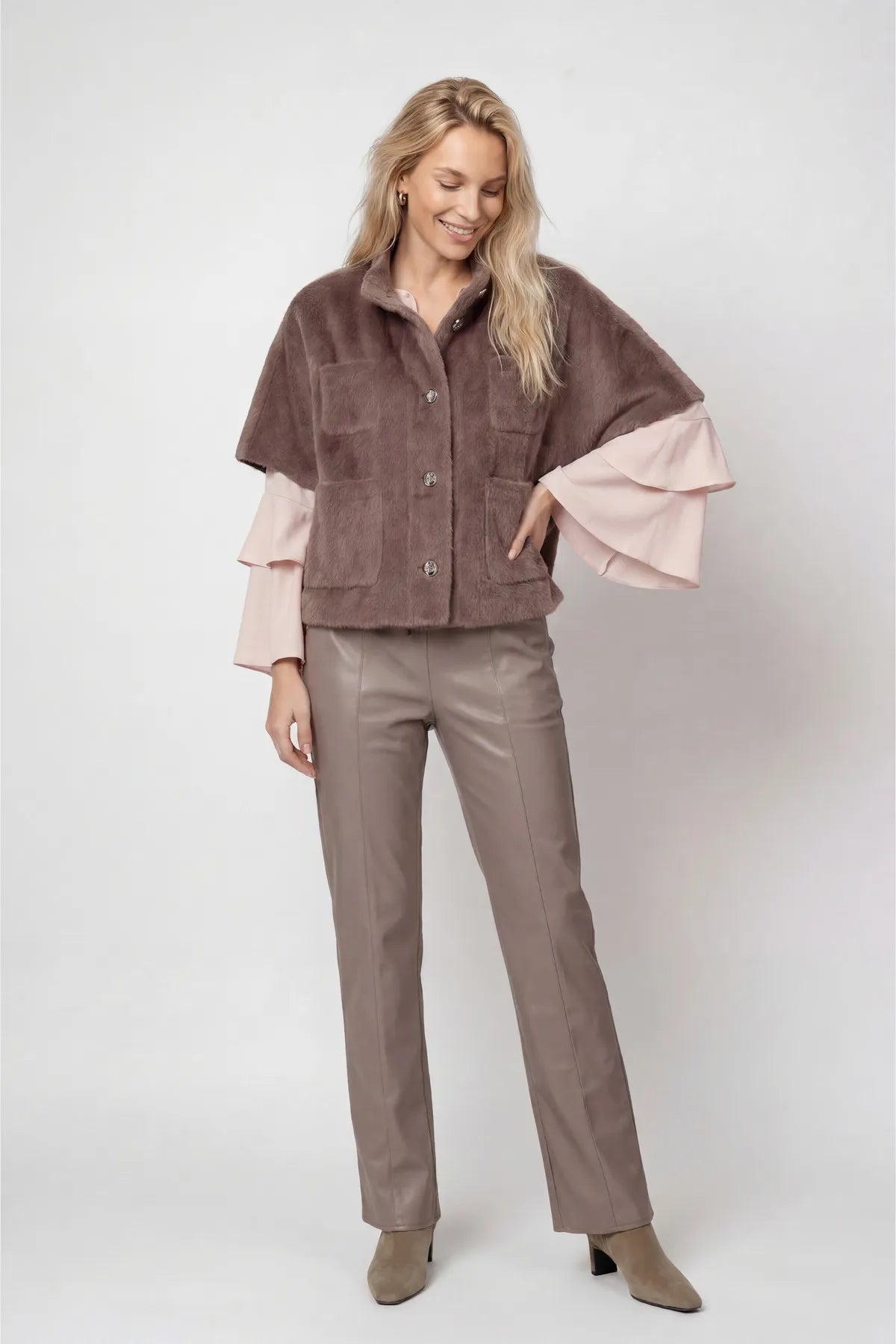 Overshirt aus Kunstfell