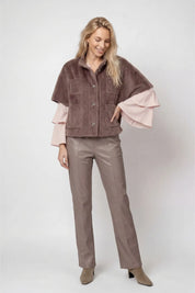 Overshirt aus Kunstfell