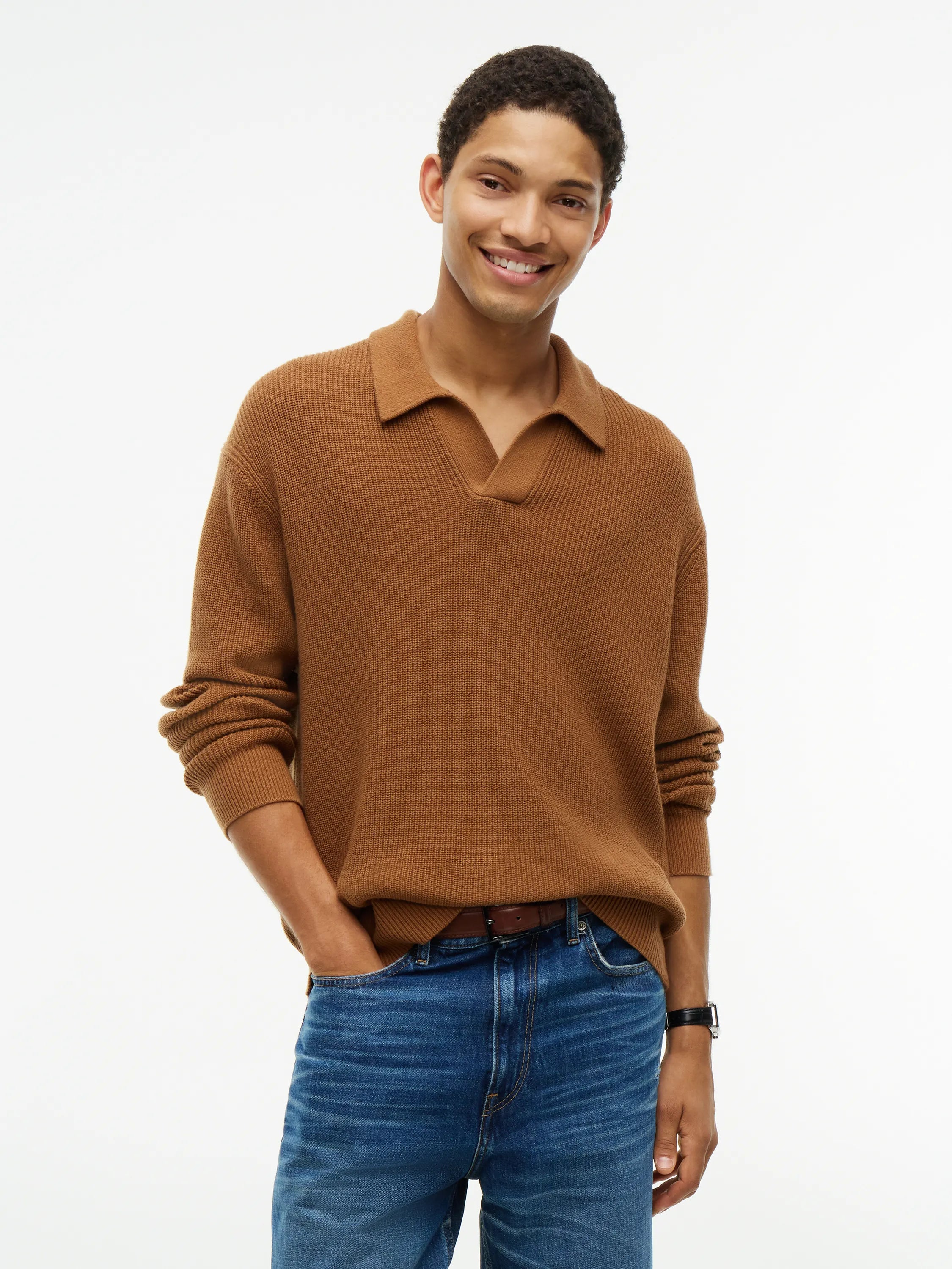 Strickpoloshirt FISHERMAN RIB