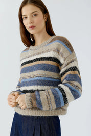 Strickpullover gestreift