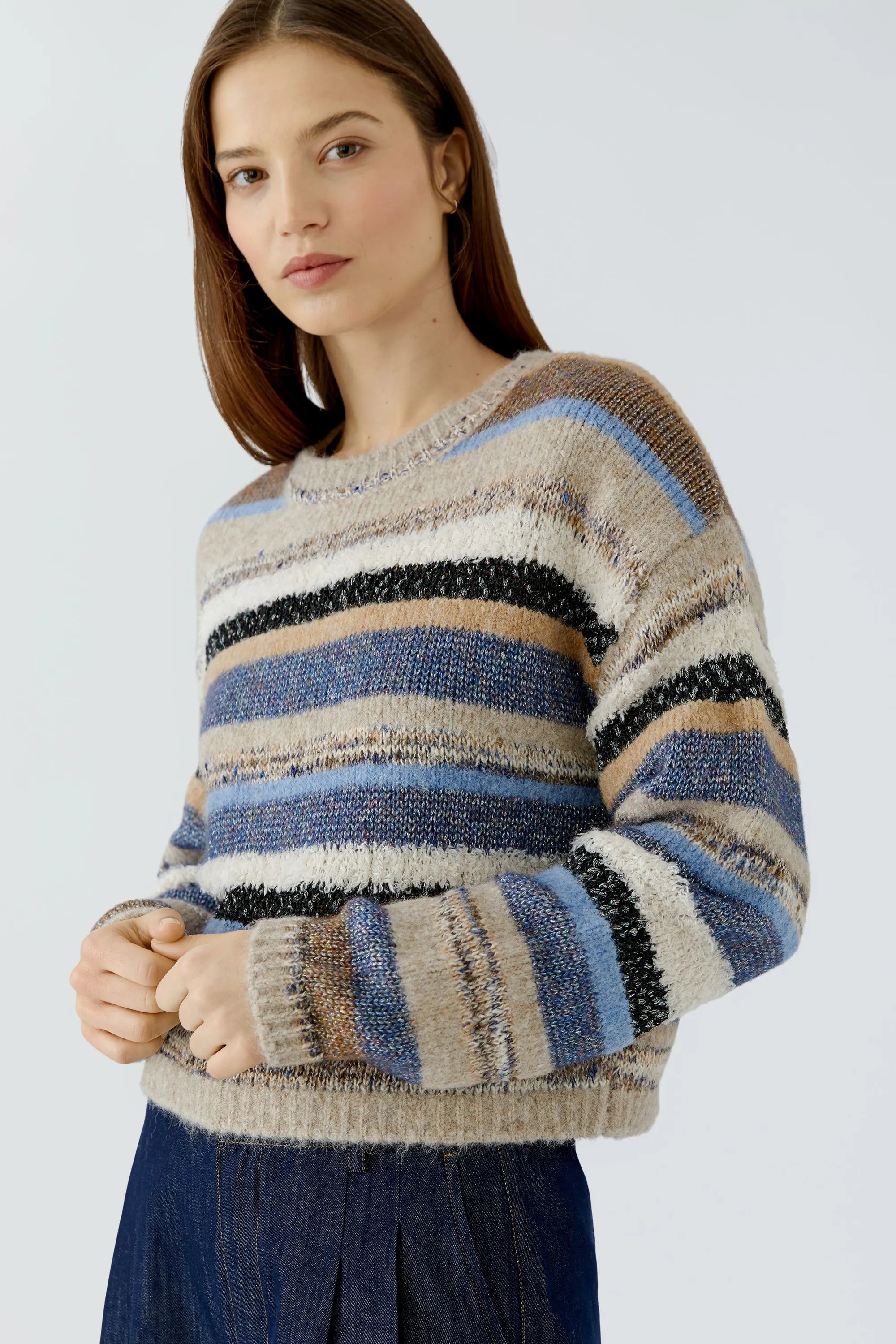 Strickpullover gestreift
