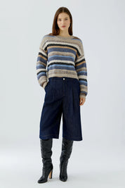 Strickpullover gestreift