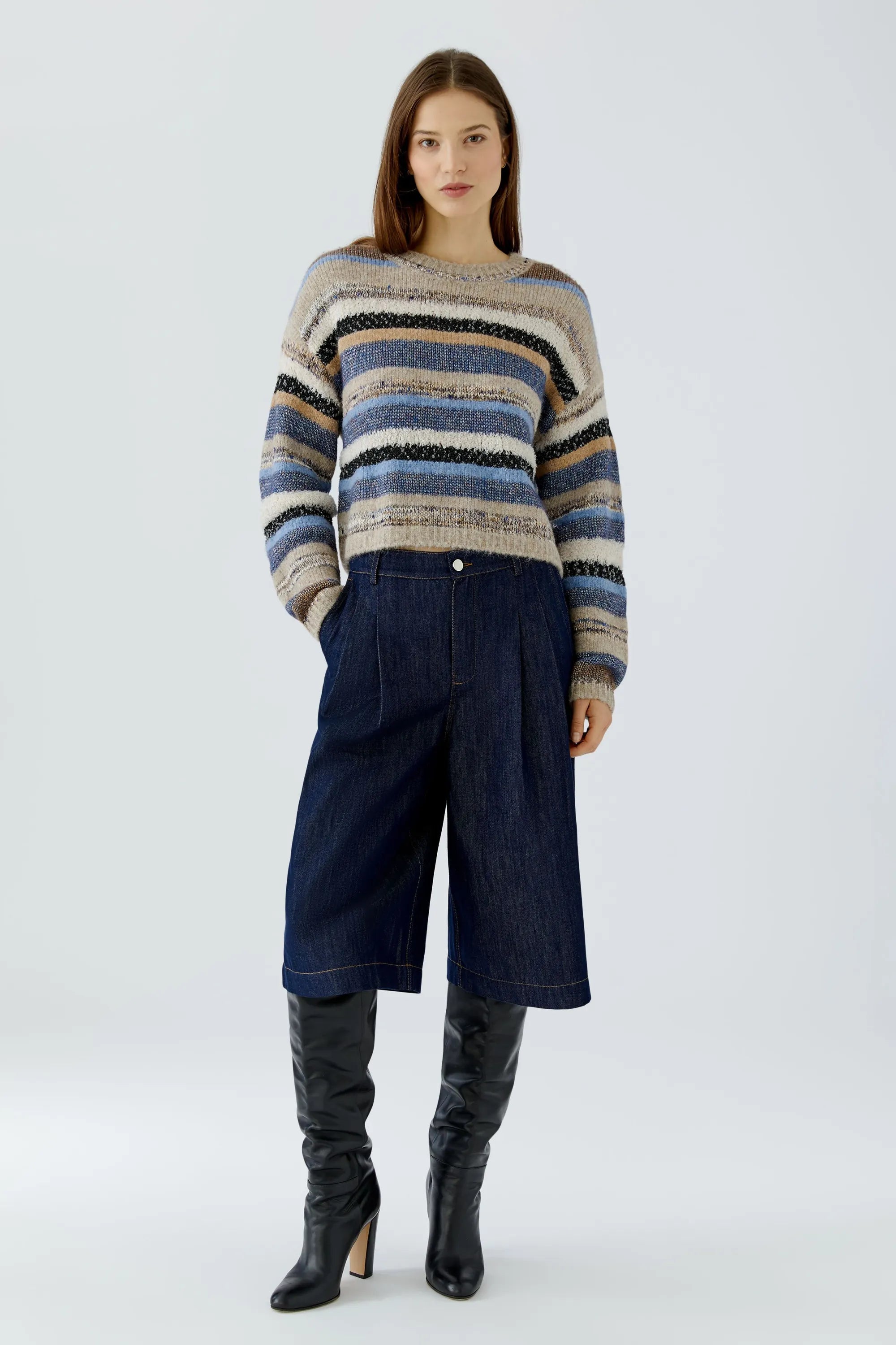 Strickpullover gestreift