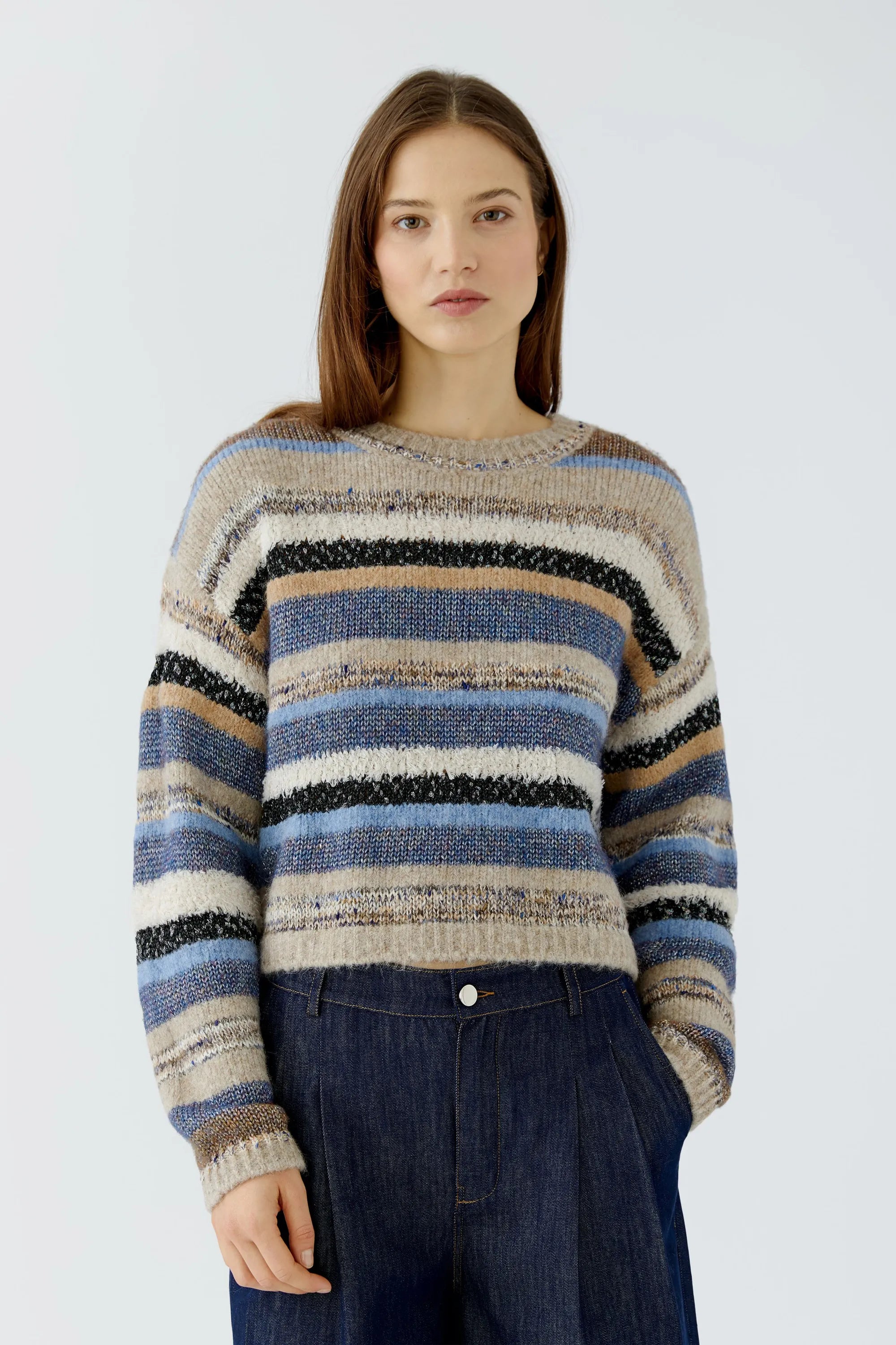Strickpullover gestreift