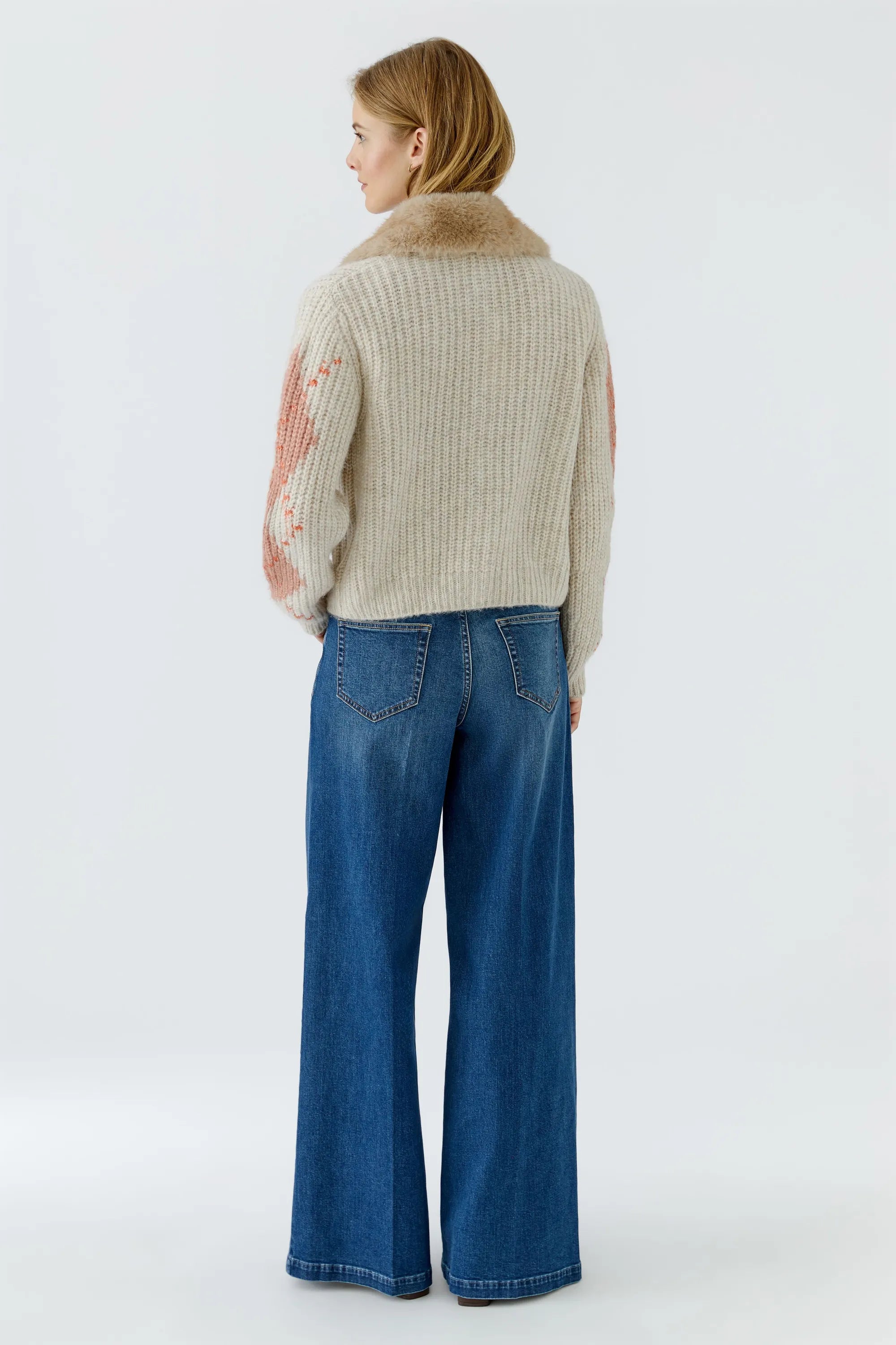 Strickjacke mit Rautenmuster