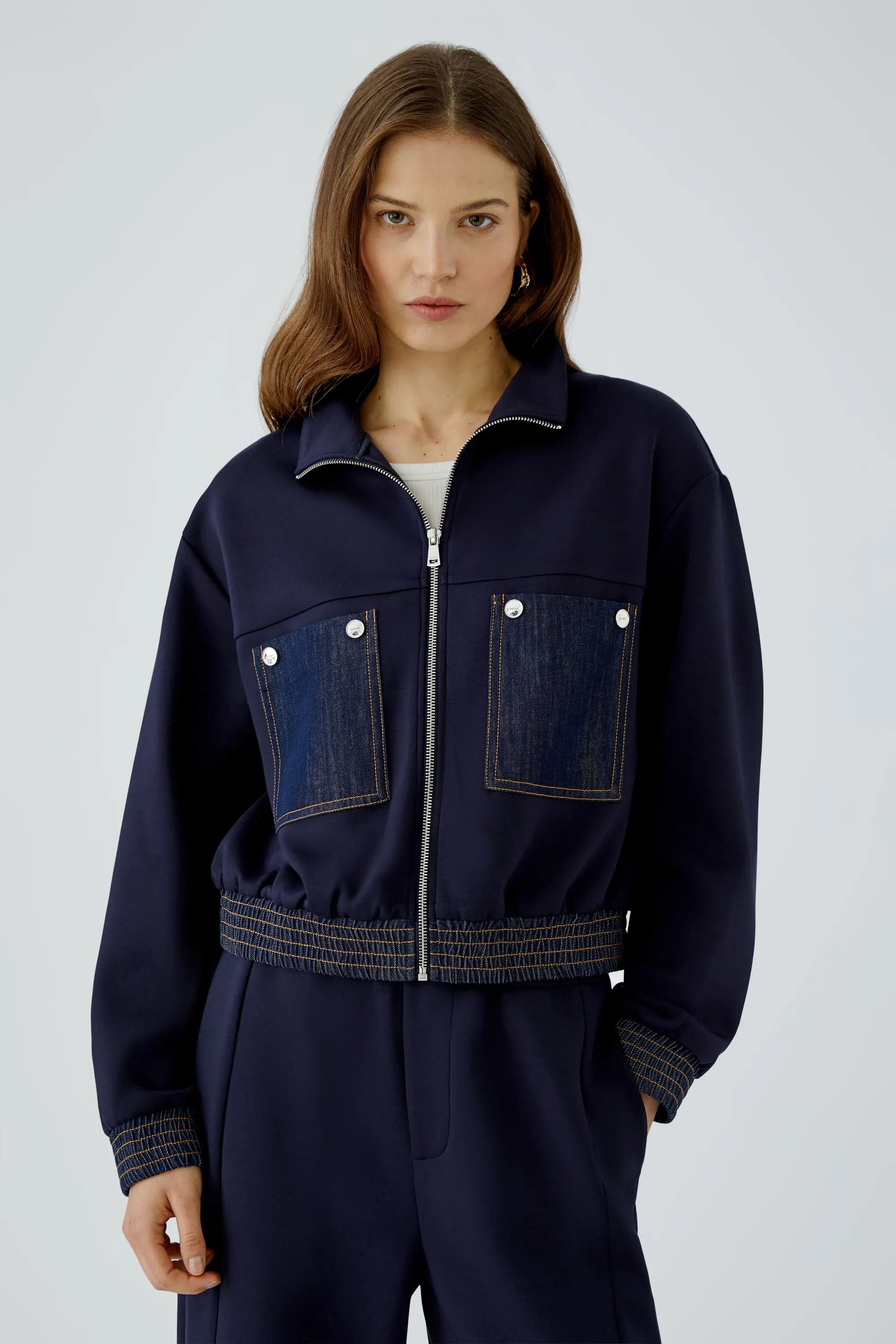 Scuba-Jacke im Blouson Stil
