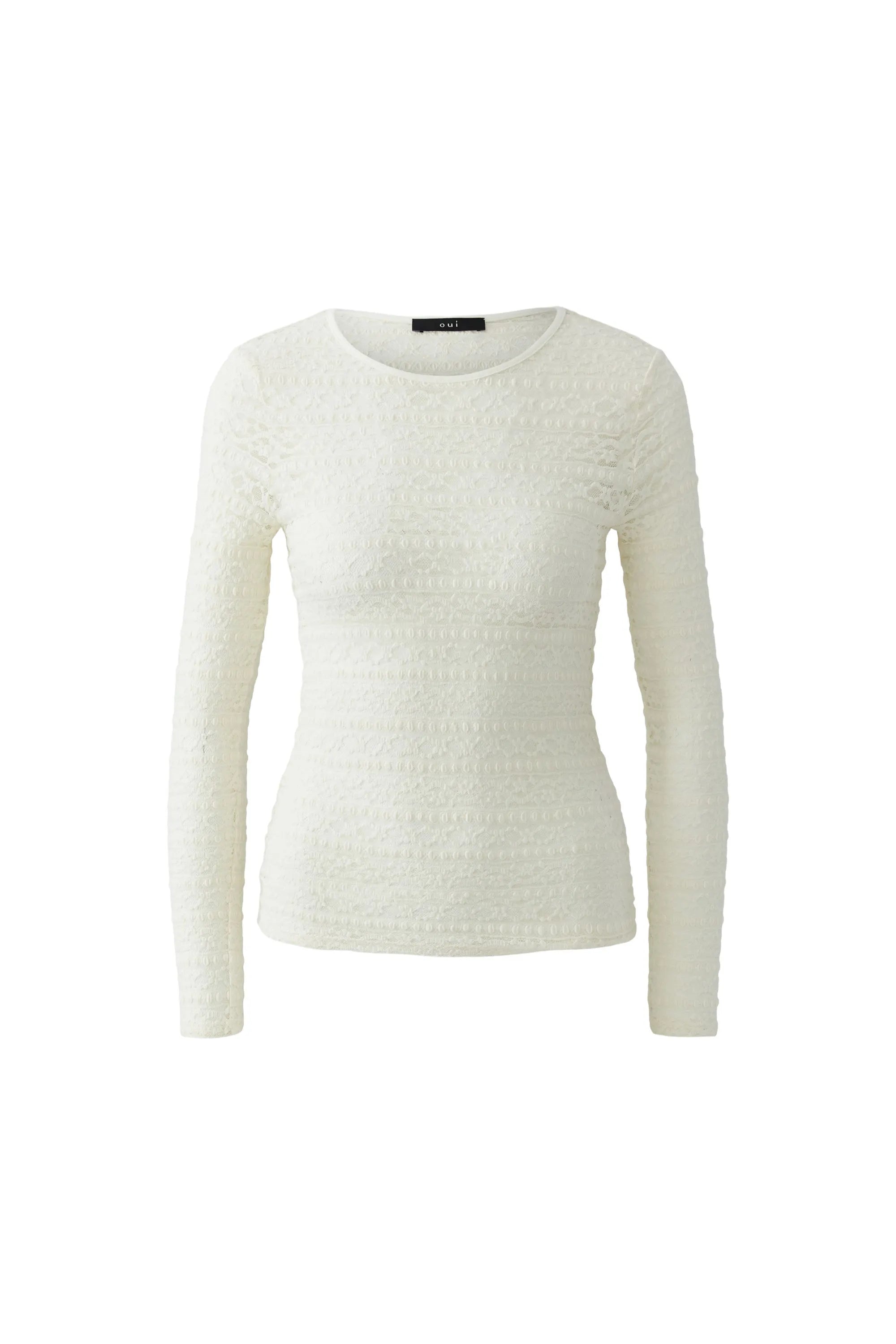 Langarmshirt aus Spitze
