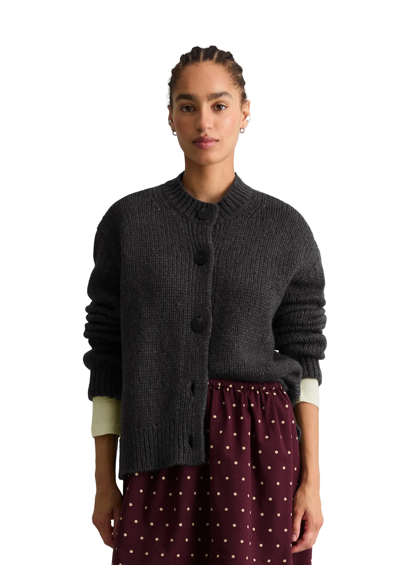 Strickcardigan aus Schurwolle