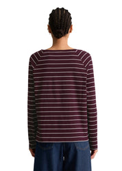 Langarmshirt aus Baumwolle gestreift