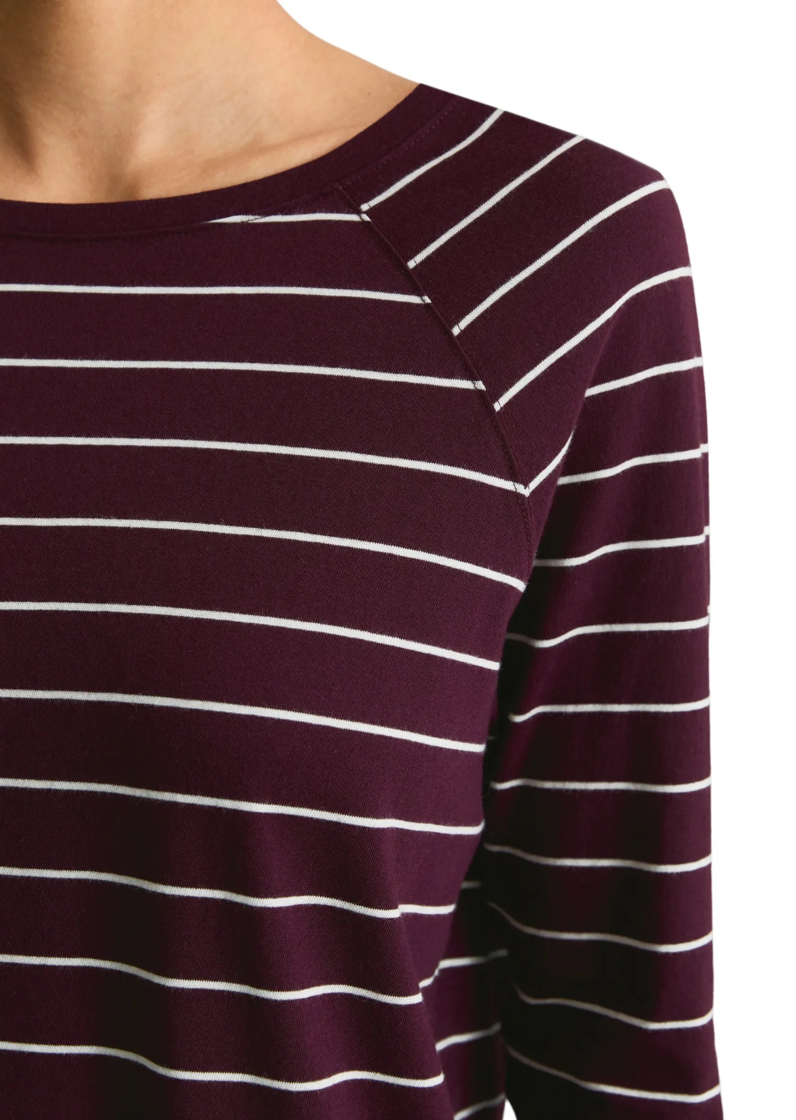 Langarmshirt aus Baumwolle gestreift