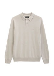 Strick-Poloshirt aus Schurwoll-Mix