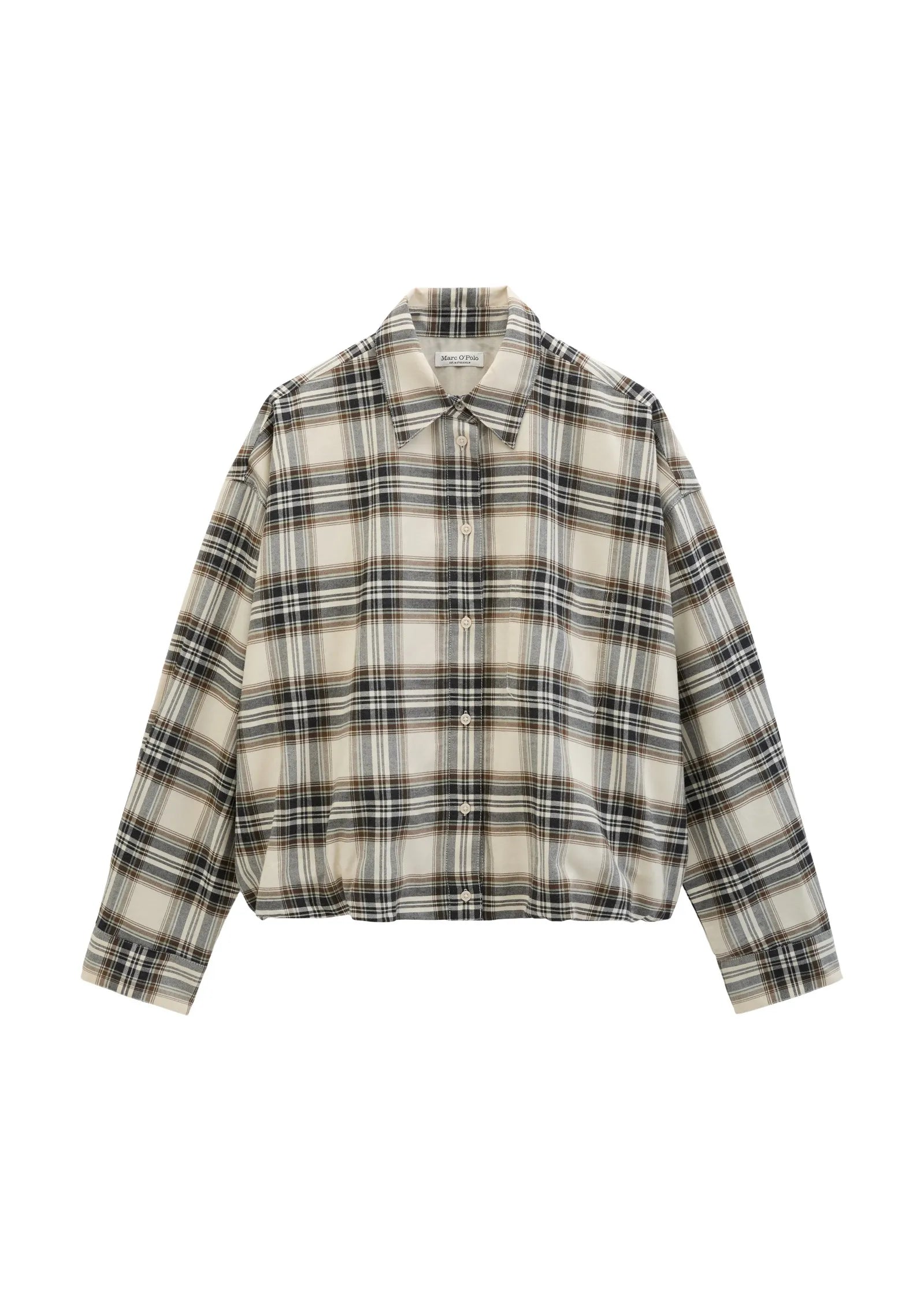Bubble-Bluse kariert Relaxed Fit