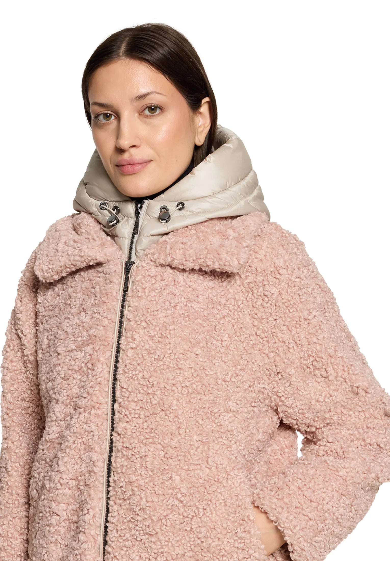 Plüschjacke in Schaf-Optik