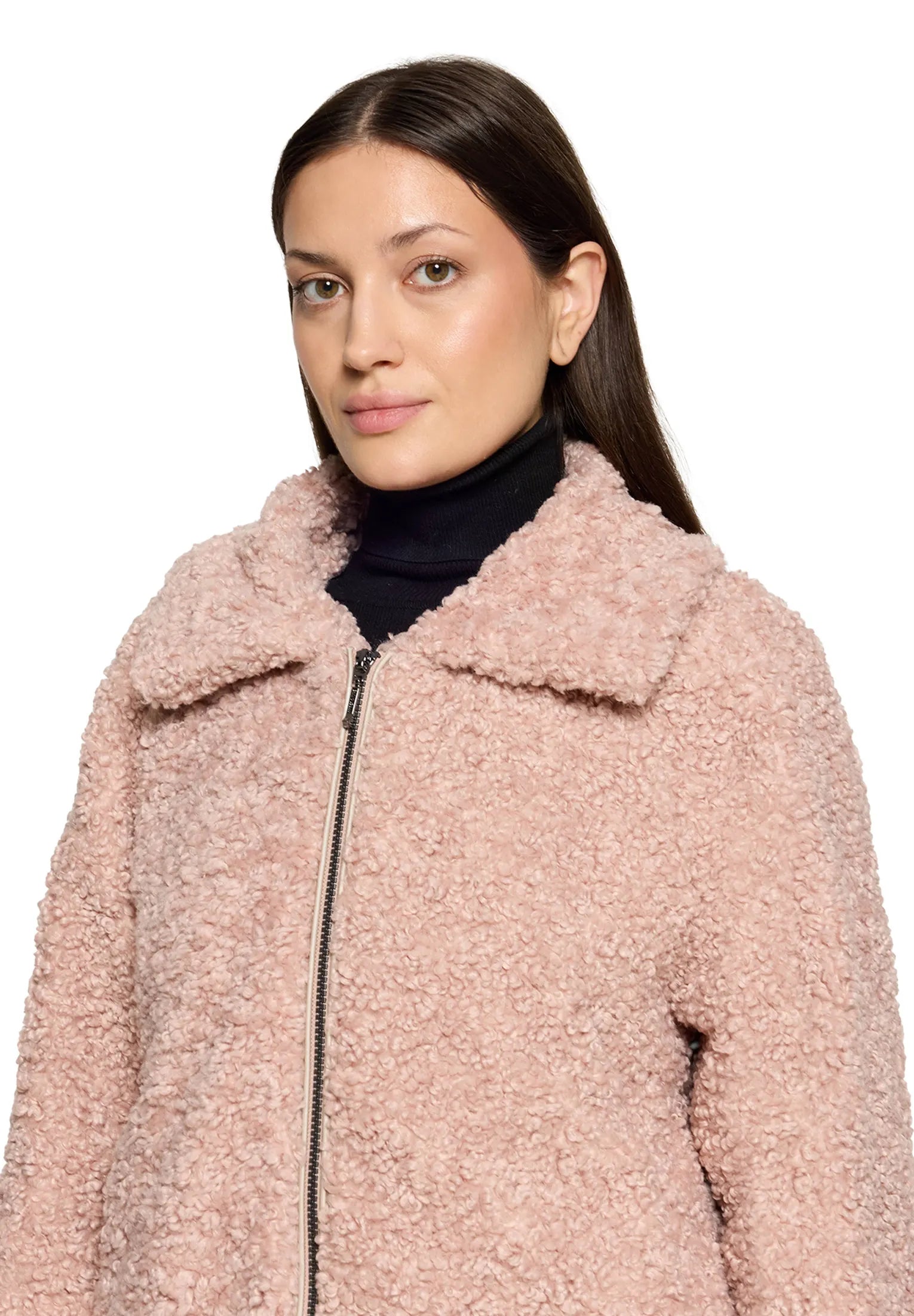 Plüschjacke in Schaf-Optik