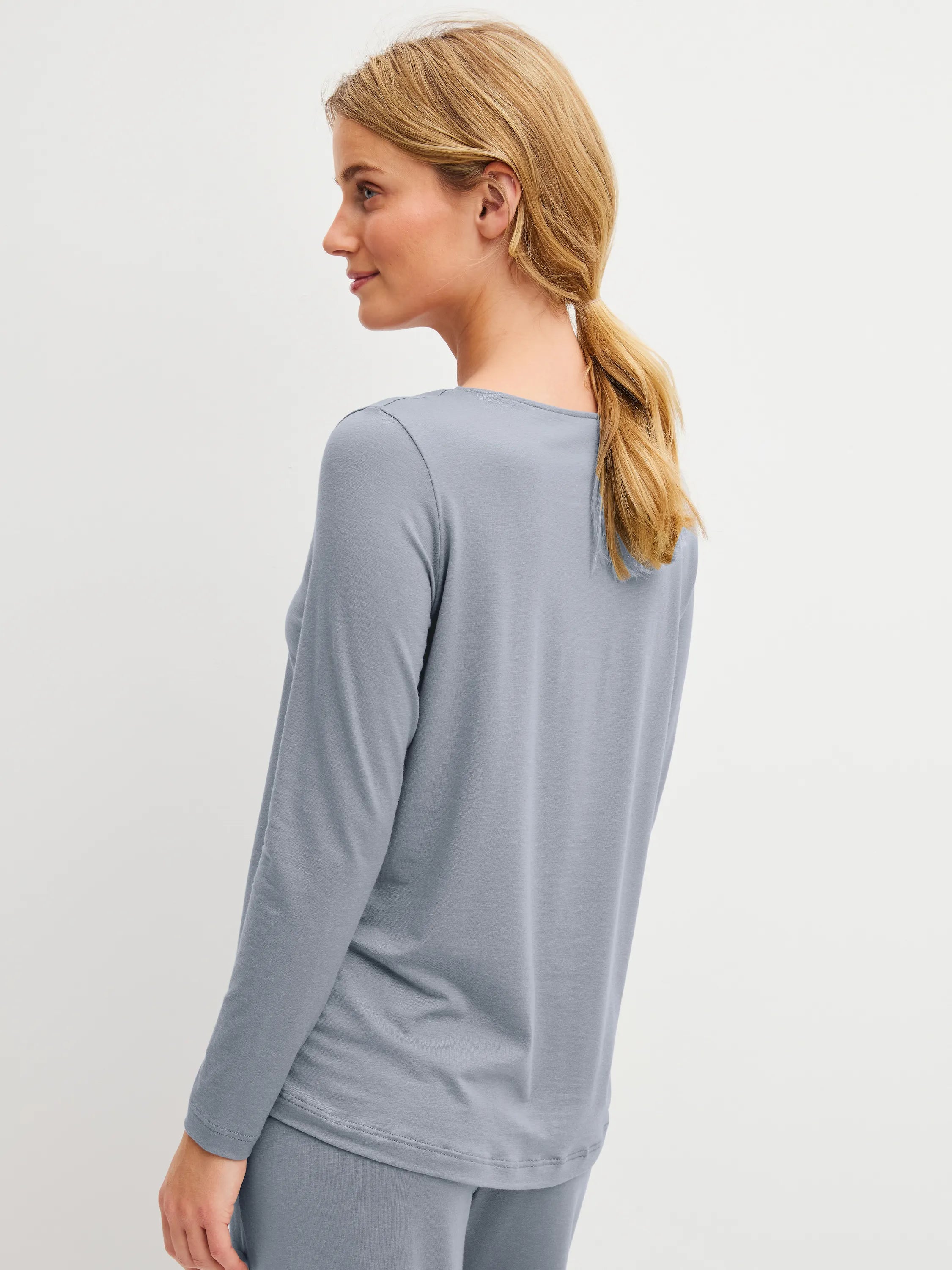 Langarmshirt aus Lyocellmix