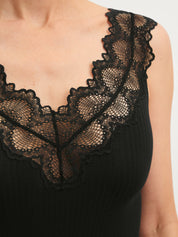 Top aus Modal mit Spitze