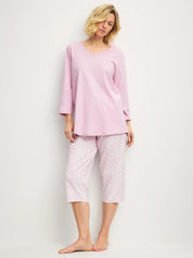 Pyjama 3/4 aus Baumwolle