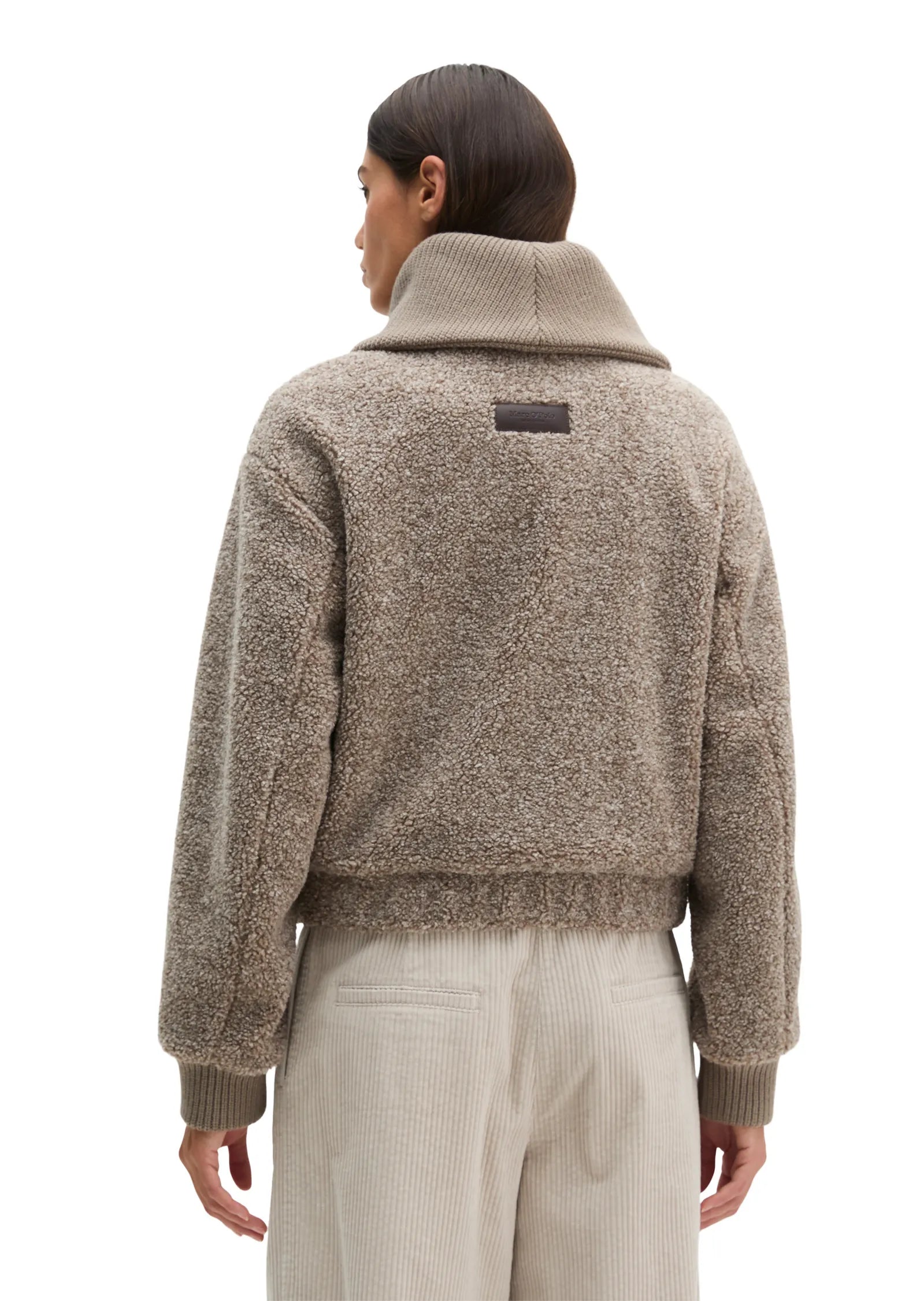 Teddyjacke mit aufliegendem Kragen