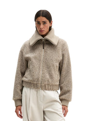 Teddyjacke mit aufliegendem Kragen