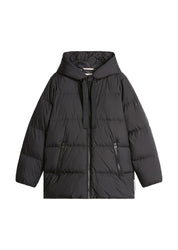Puffer-Daunenjacke mit Kapuze