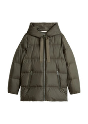 Puffer-Daunenjacke mit Kapuze