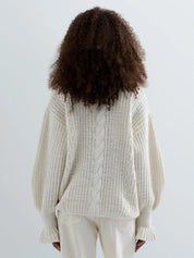 Strickpullover mit Rundhalsausschnitt