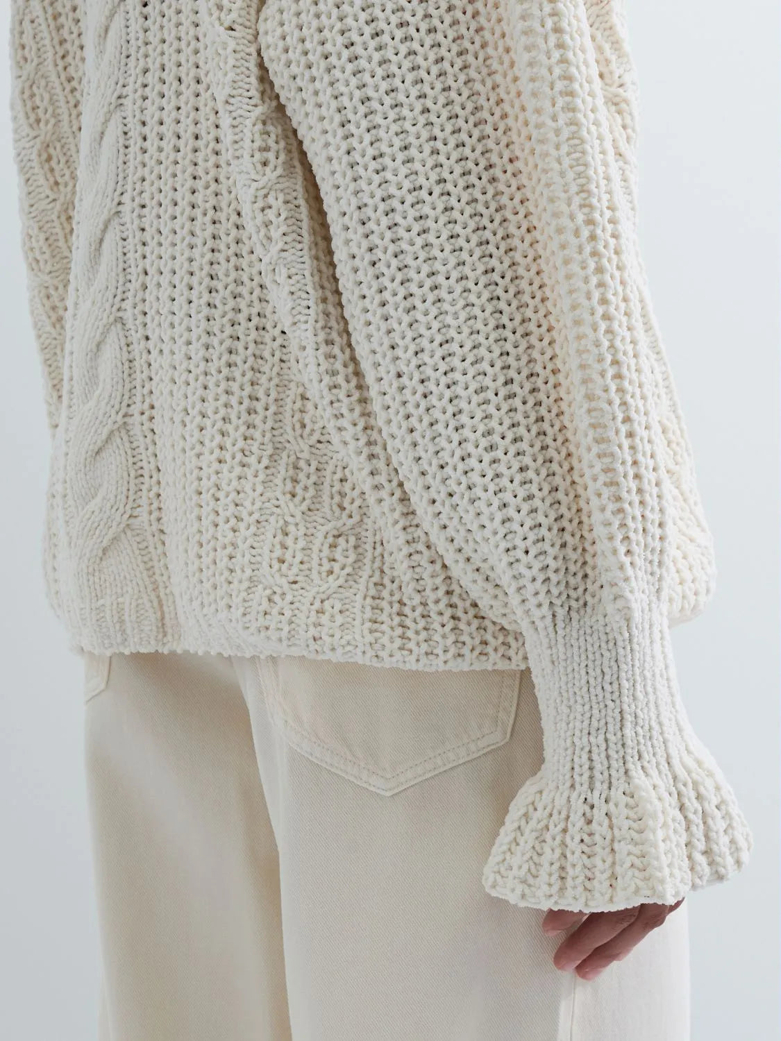 Strickpullover mit Rundhalsausschnitt