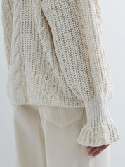 Strickpullover mit Rundhalsausschnitt
