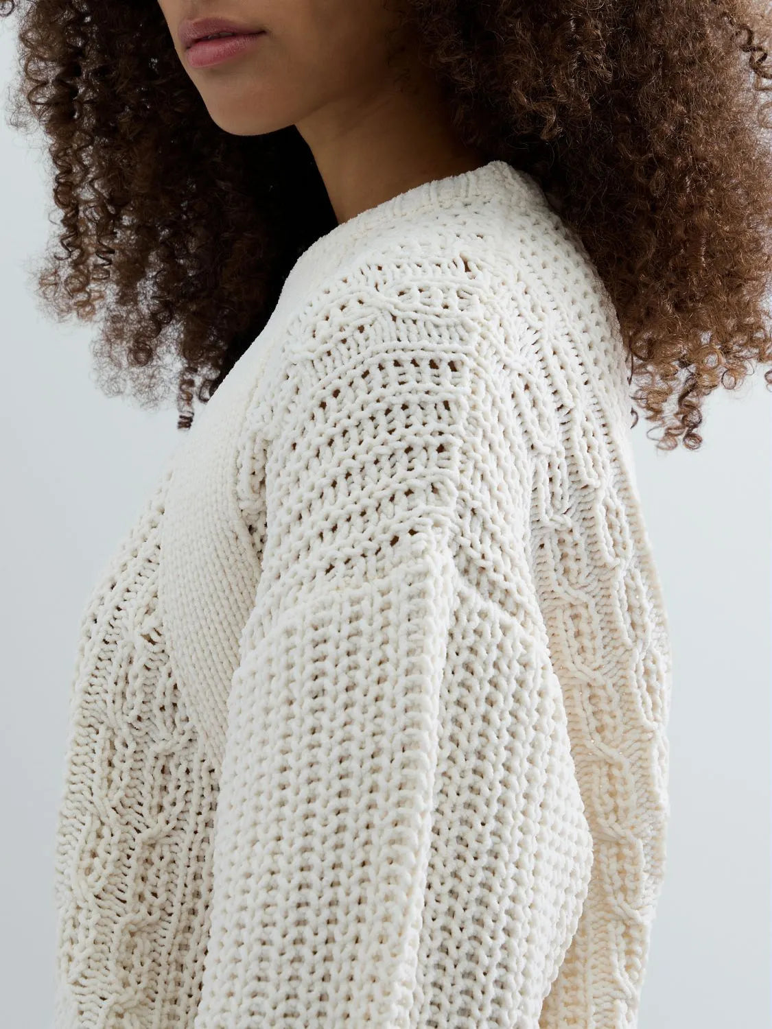 Strickpullover mit Rundhalsausschnitt