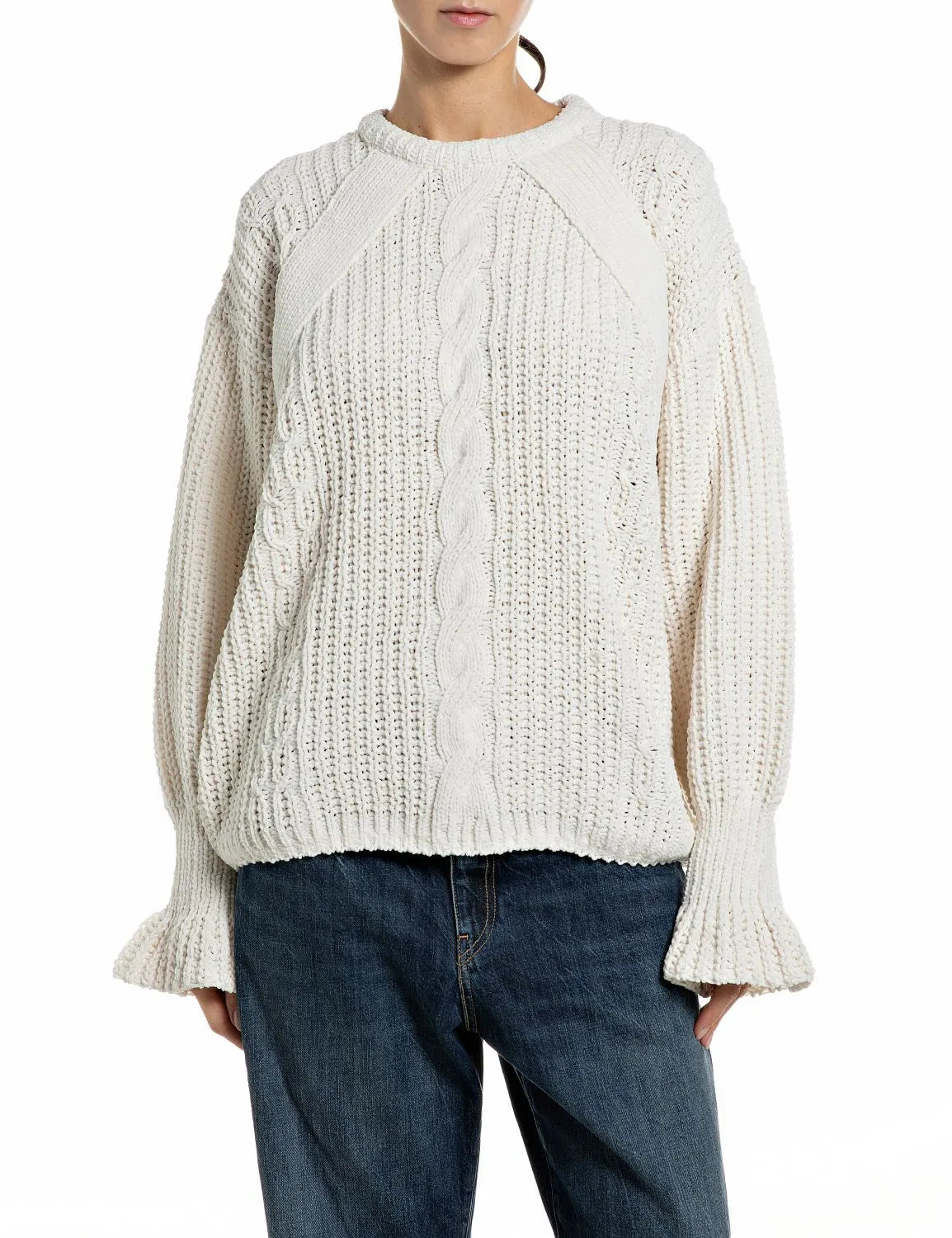 Strickpullover mit Rundhalsausschnitt