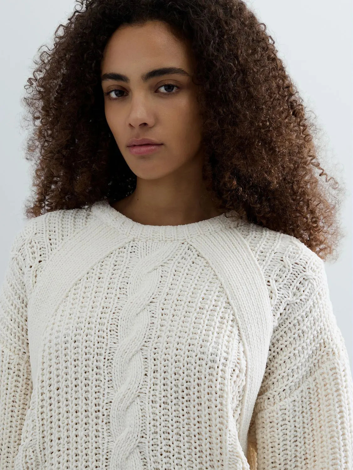 Strickpullover mit Rundhalsausschnitt