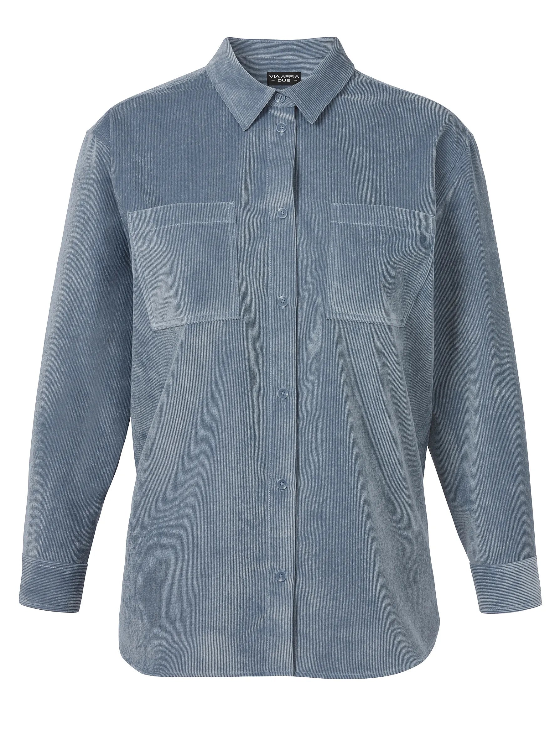 Cordbluse Regular Fit
