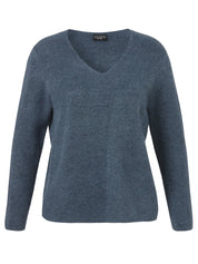 Strickpullover mit V-Ausschnitt