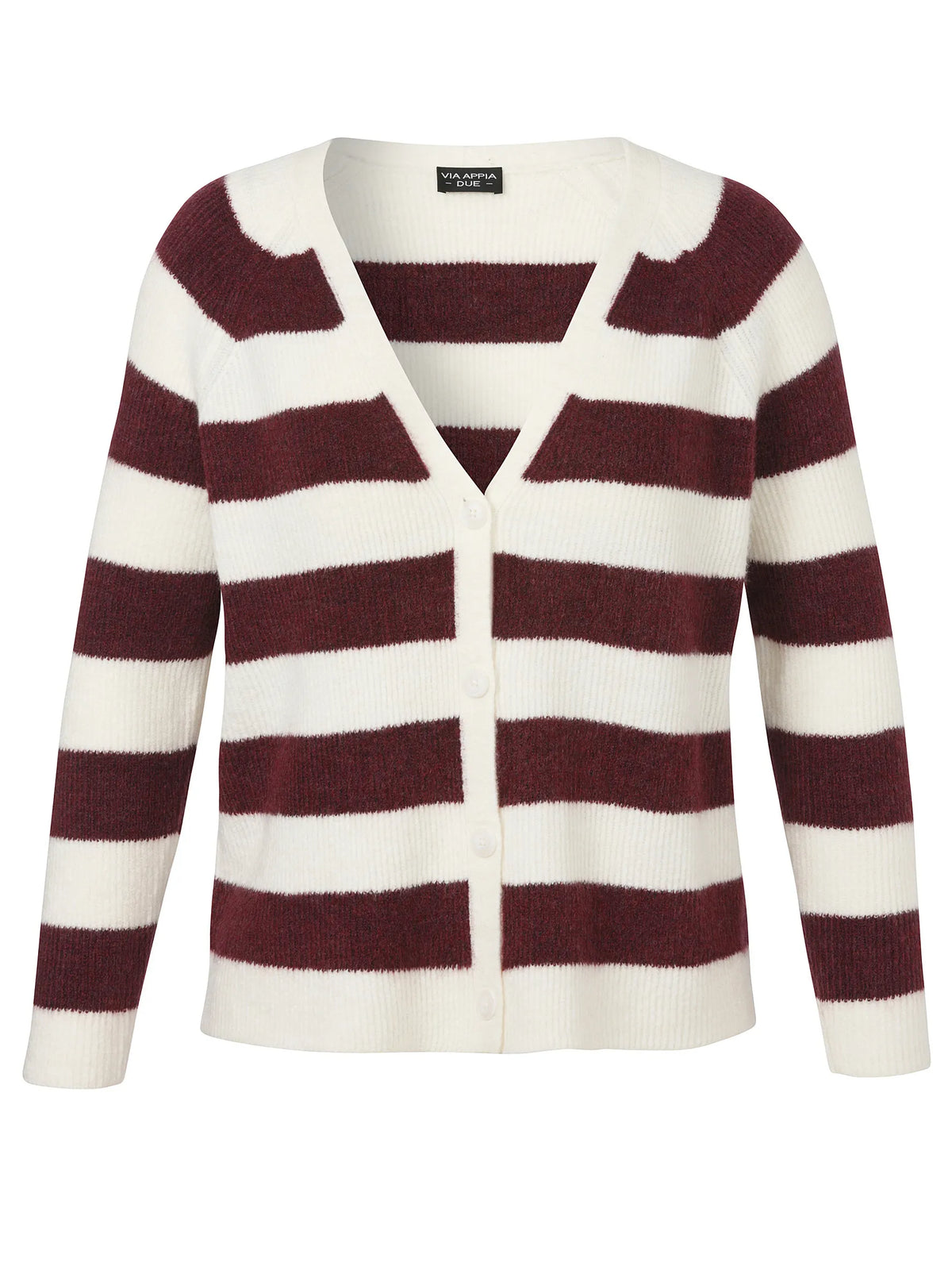 Gestreifter Strickcardigan