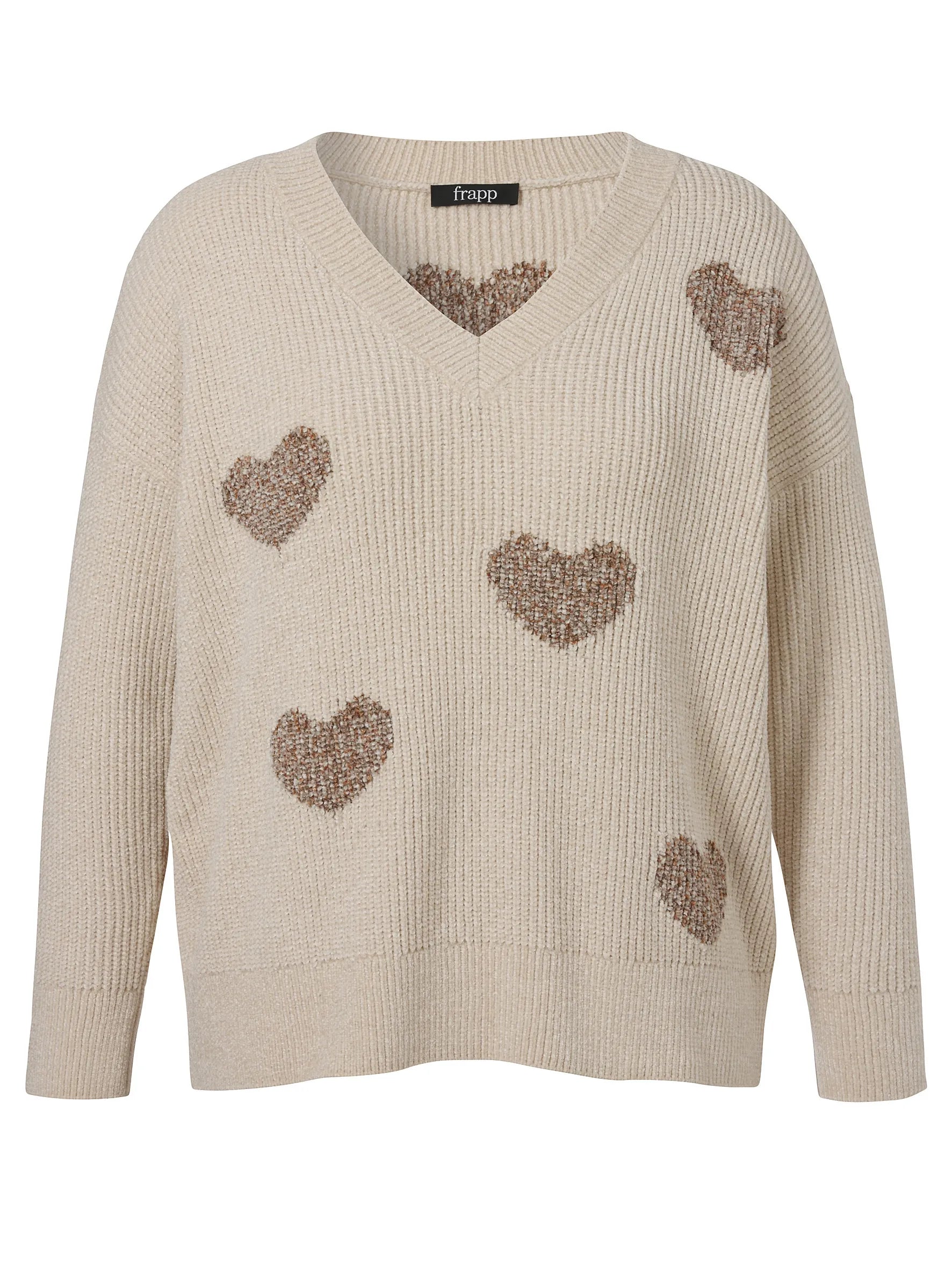 Strickpullover mit V-Ausschnitt