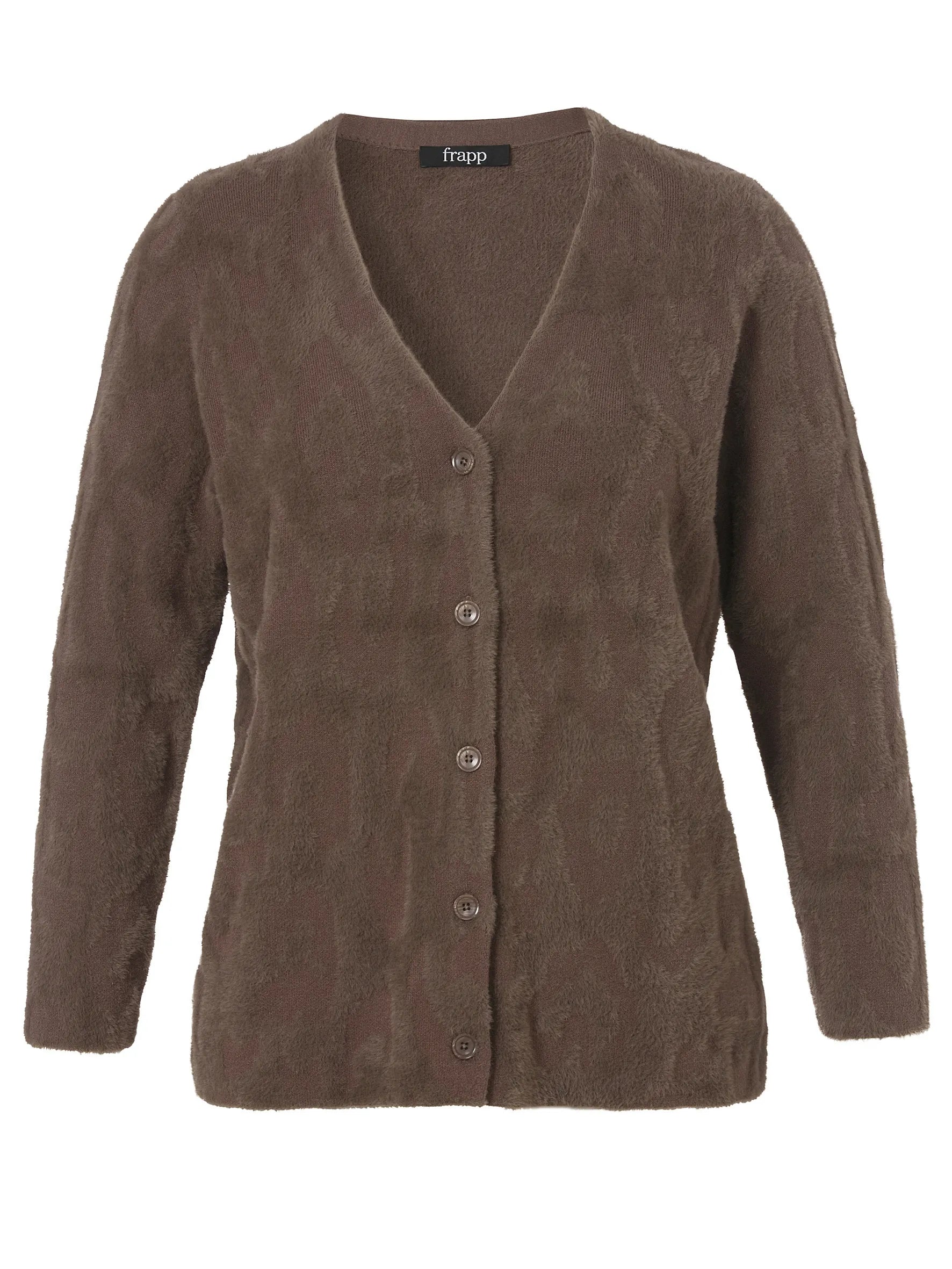 Strickjacke mit V-Ausschnitt