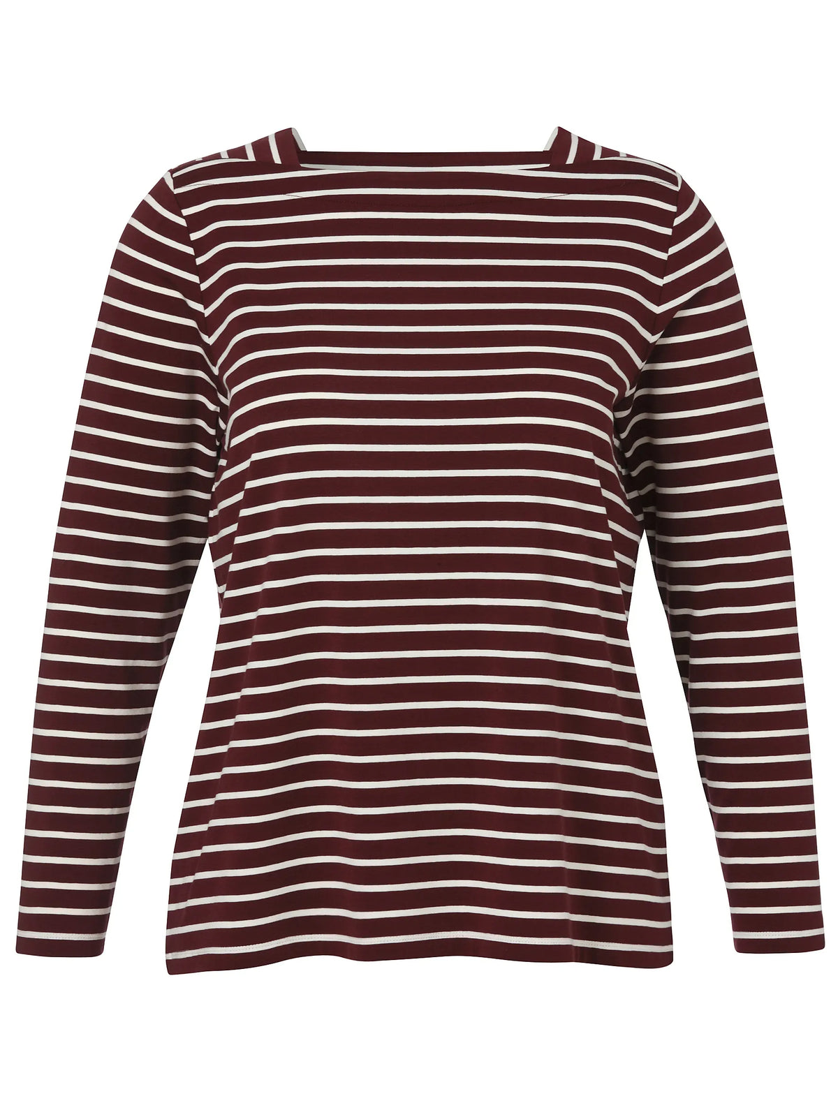 Langarmshirt mit Karree-Kragen