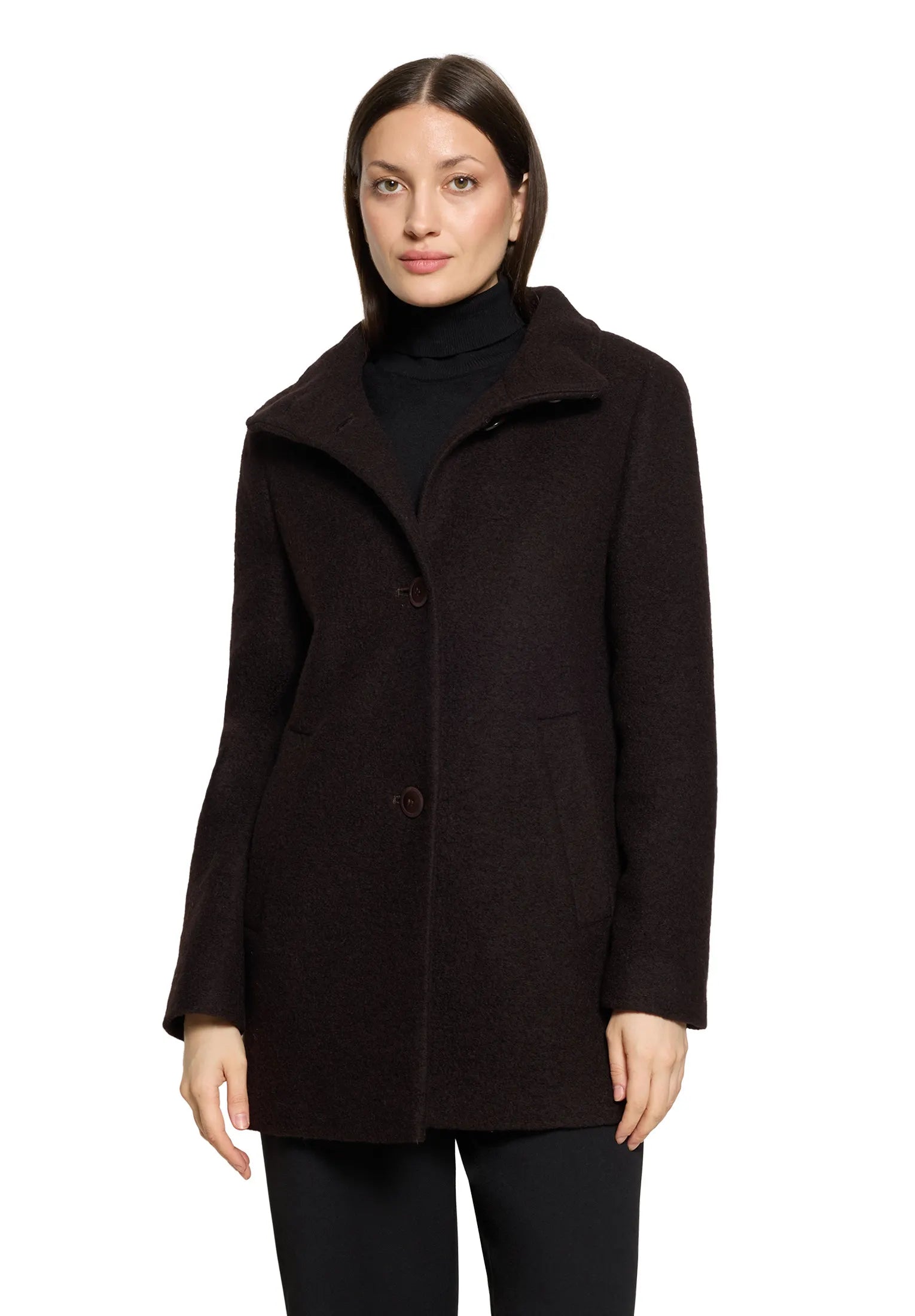 Wolljacke mit Stehkragen