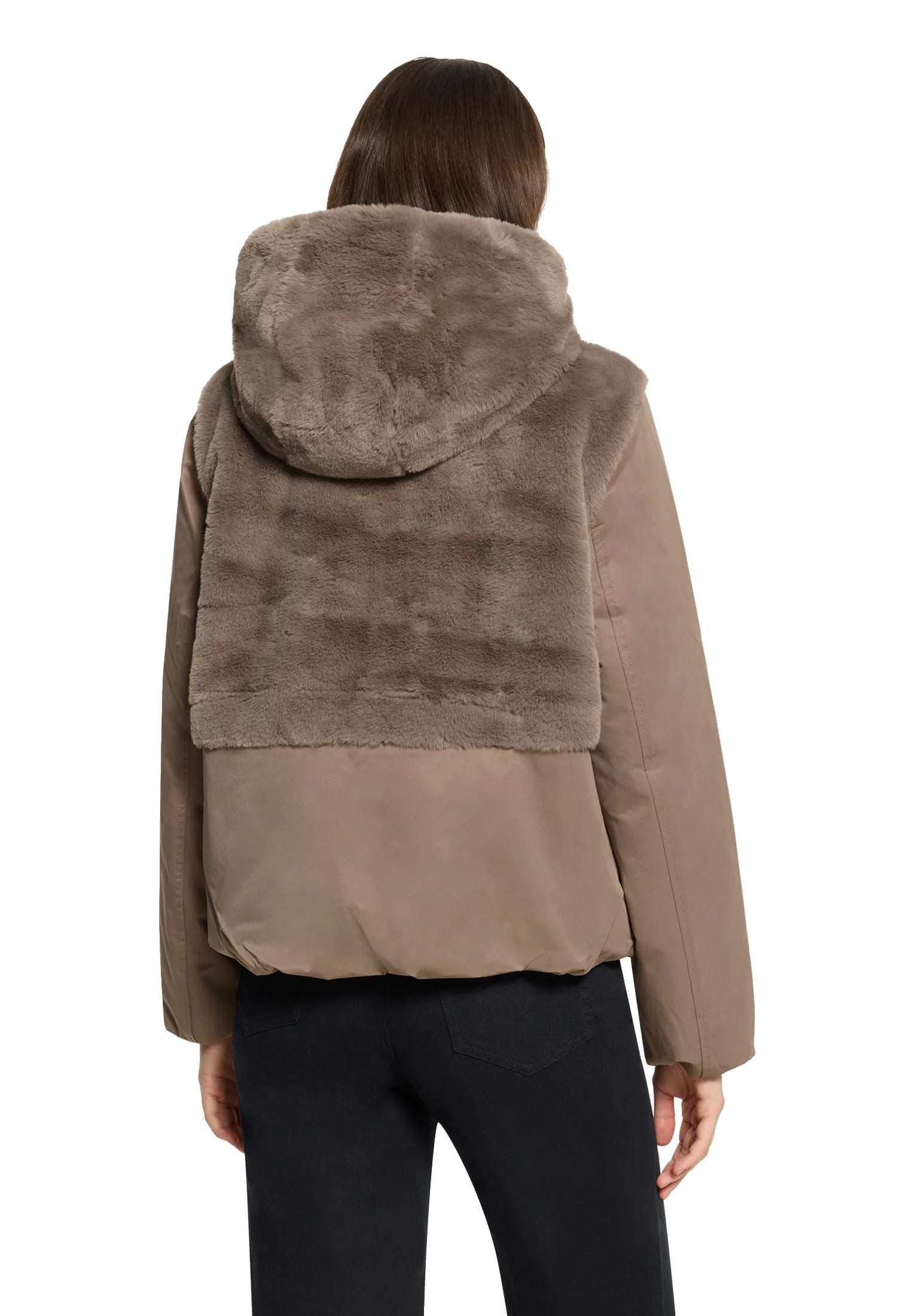 Übergangsjacke mit Kunstpelz