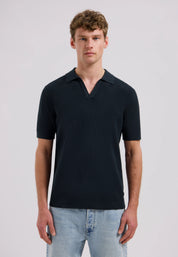 Strick-Poloshirt aus Baumwolle