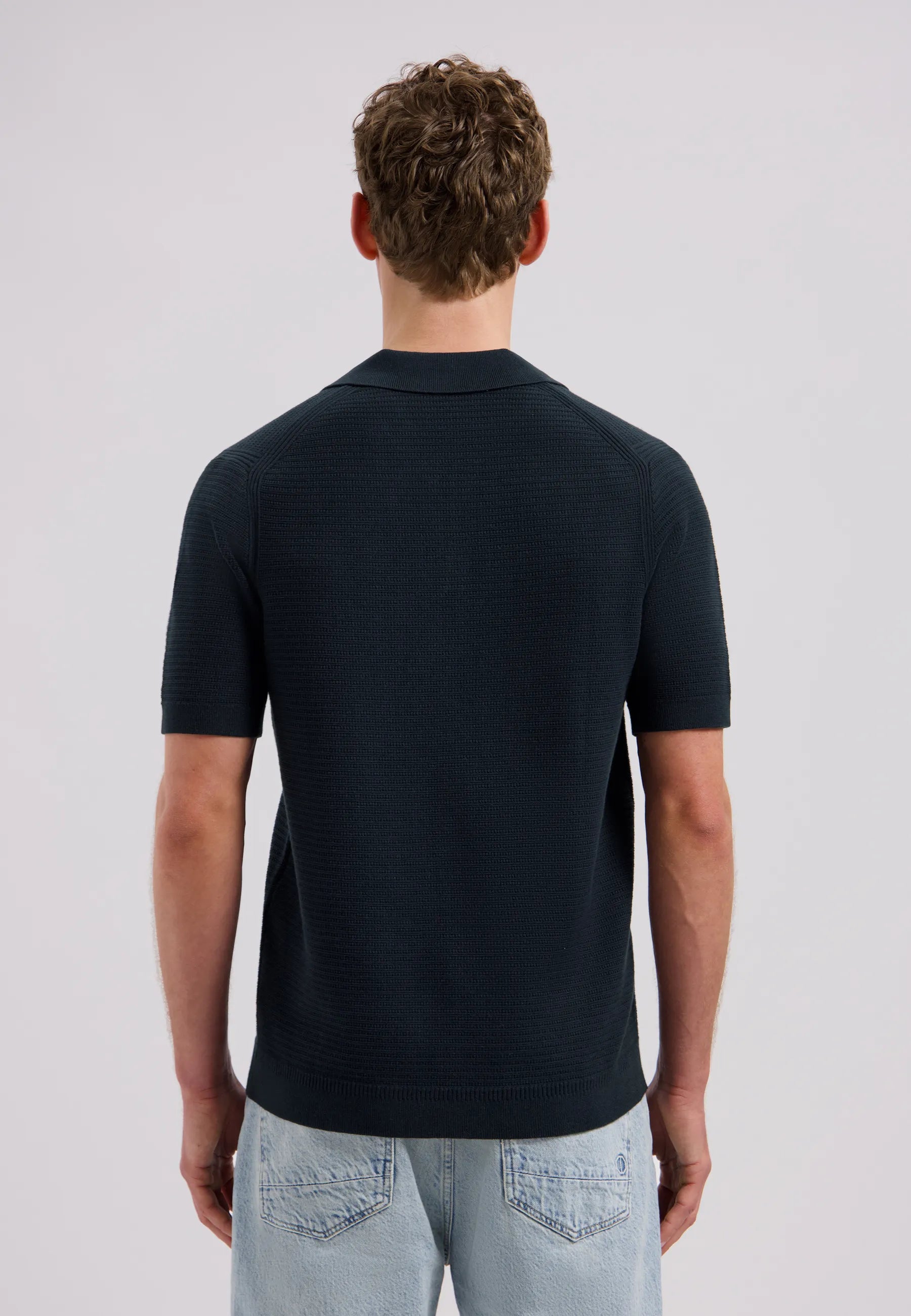 Strick-Poloshirt aus Baumwolle