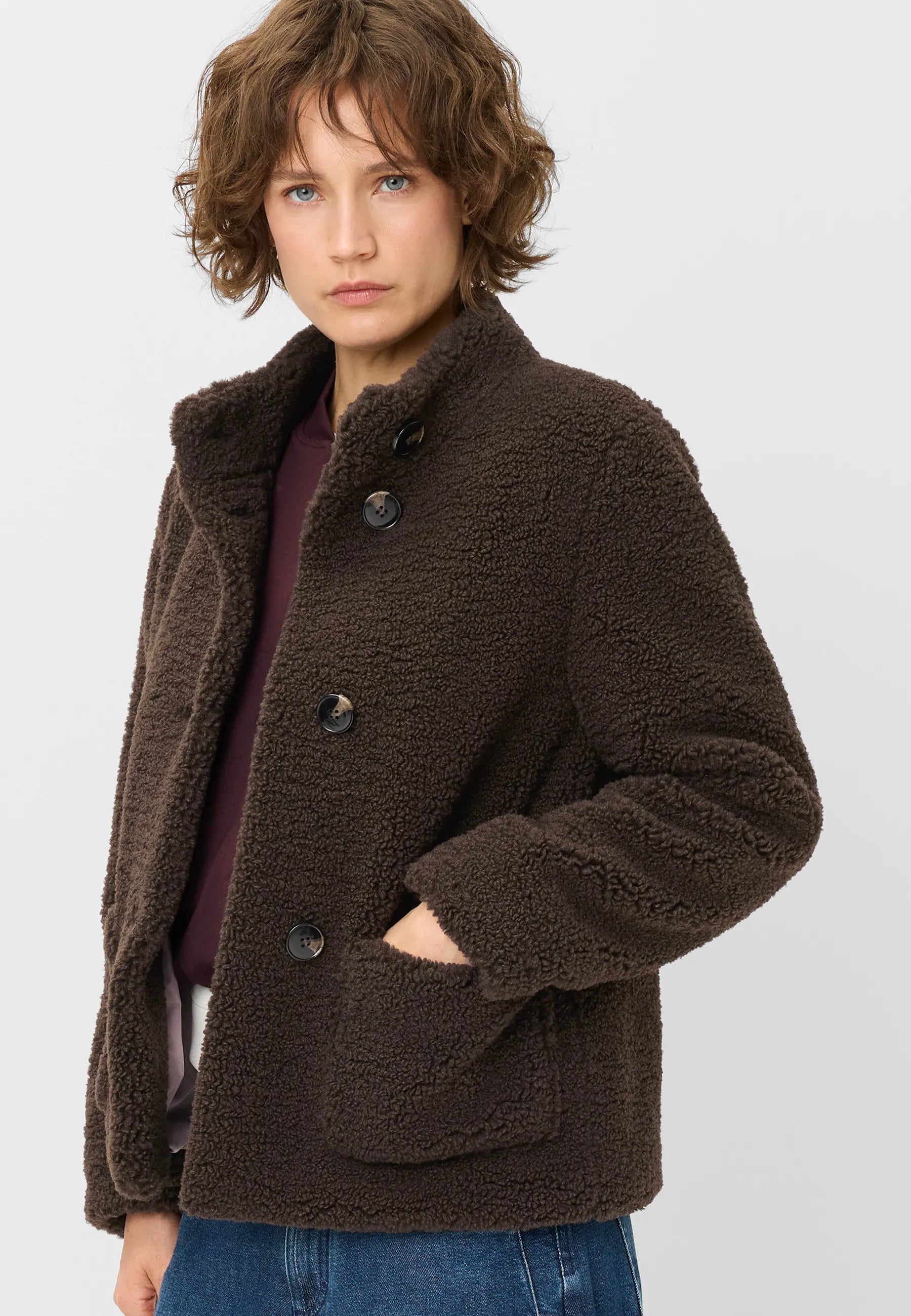 Teddyjacke AUGSBURG mit Stehkragen