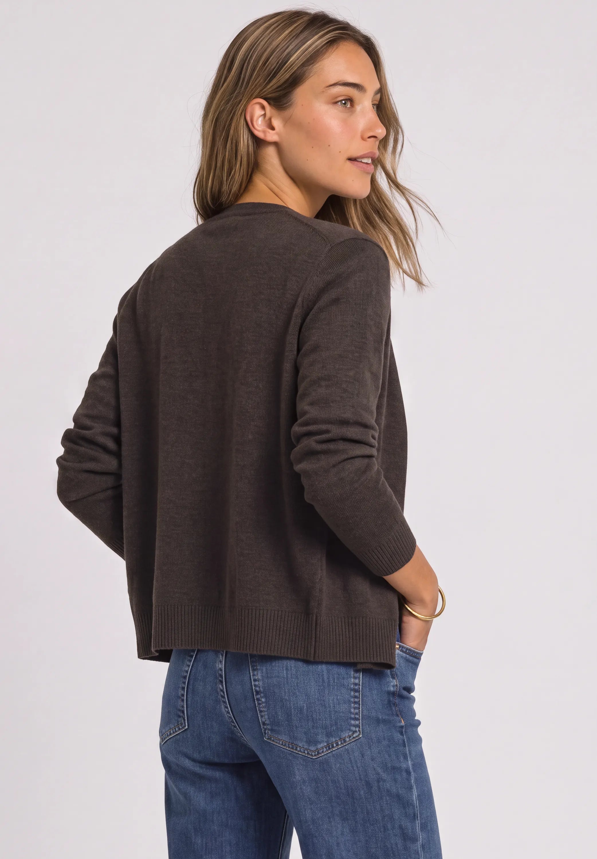 Strick-Cardigan aus Baumwollmix
