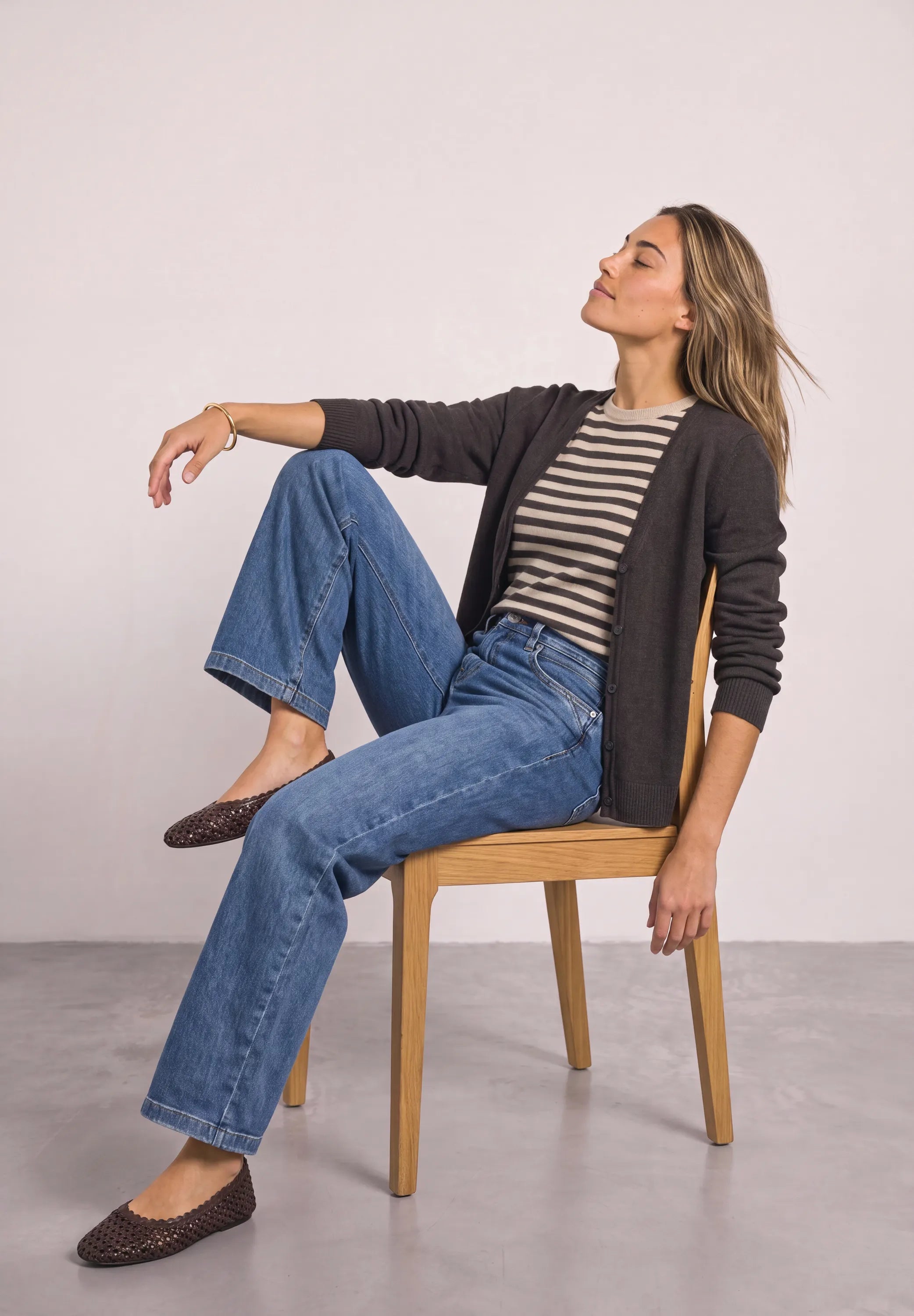 Strick-Cardigan aus Baumwollmix