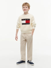 Strickshirt mit Logoprint