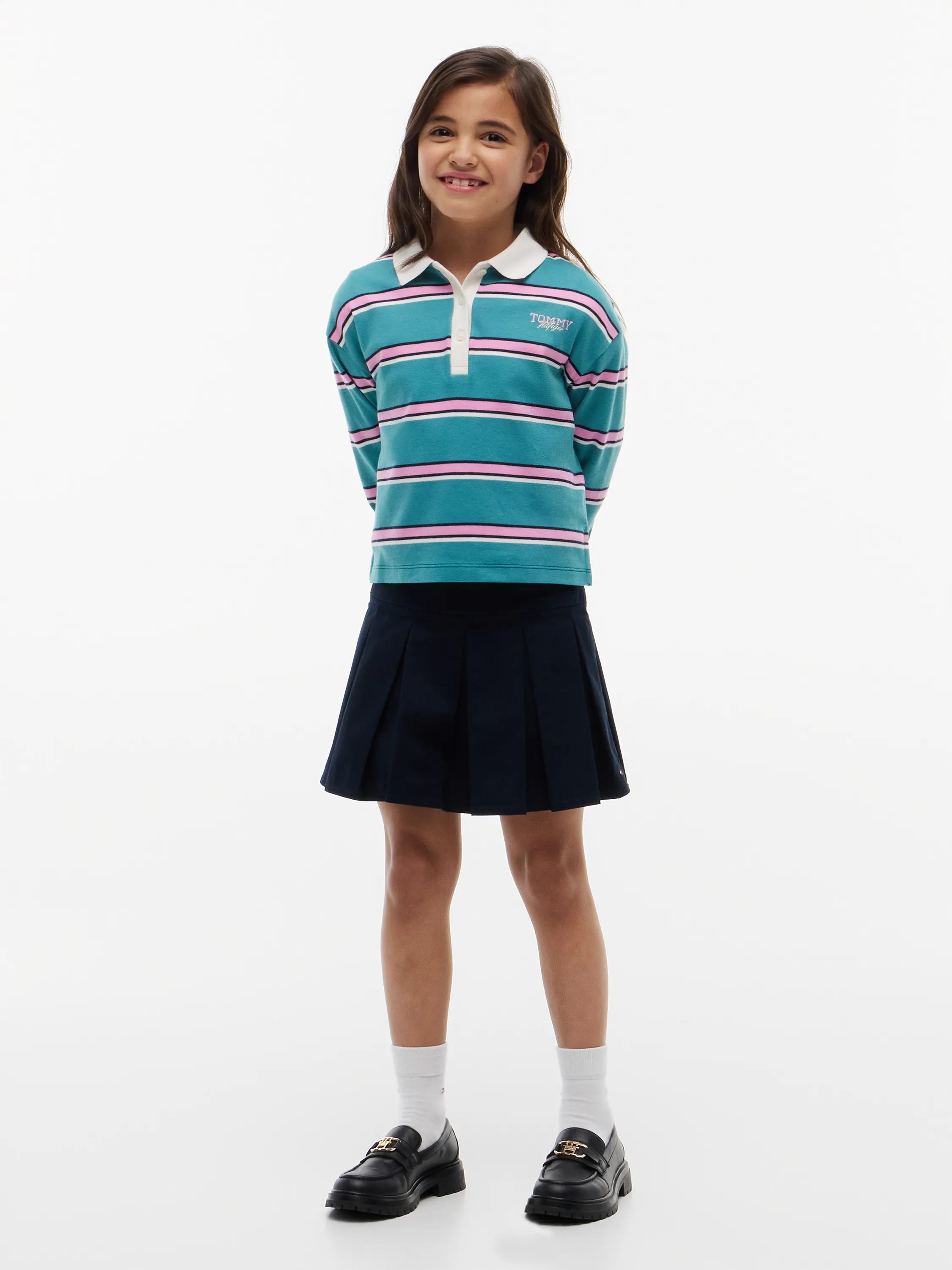 Langarm-Poloshirt aus Baumwolle