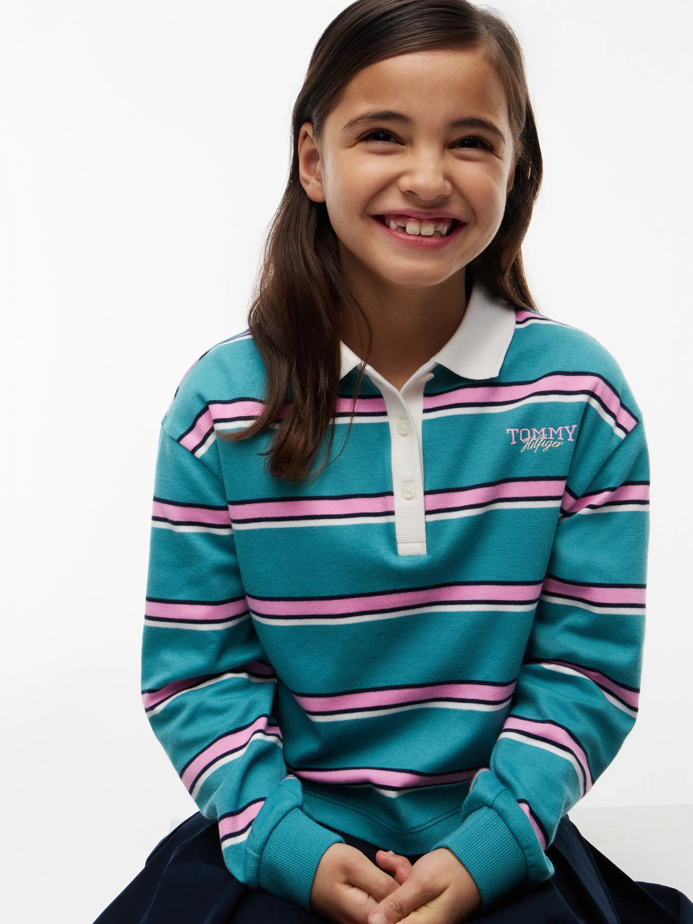Langarm-Poloshirt aus Baumwolle