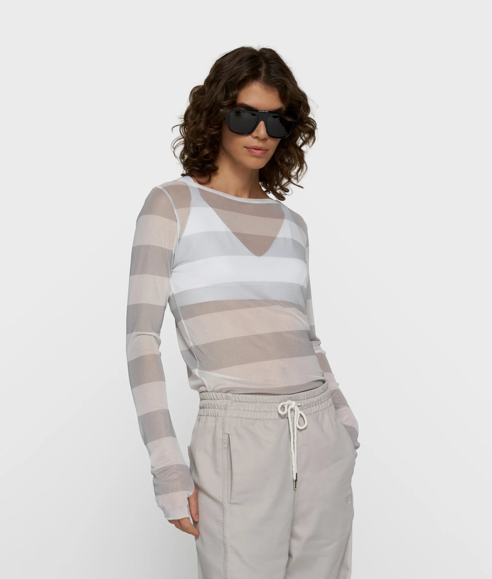 Langarmshirt aus Mesh