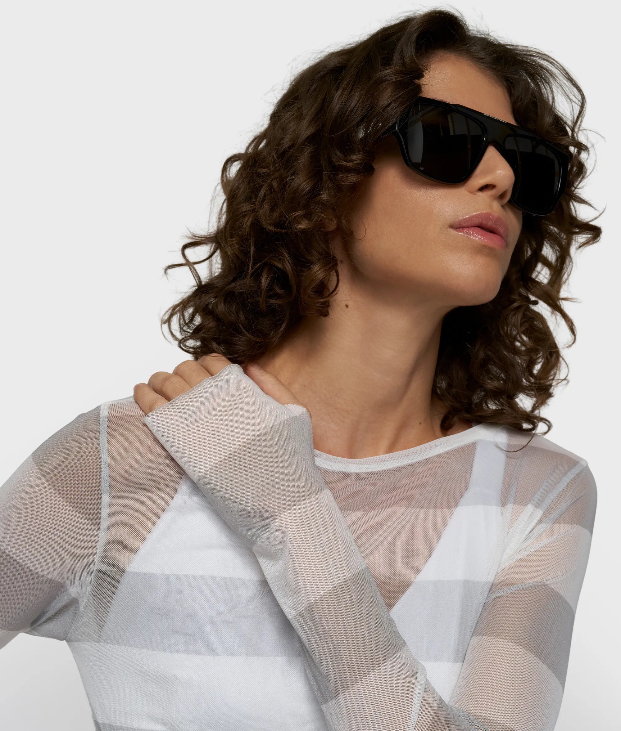 Langarmshirt aus Mesh