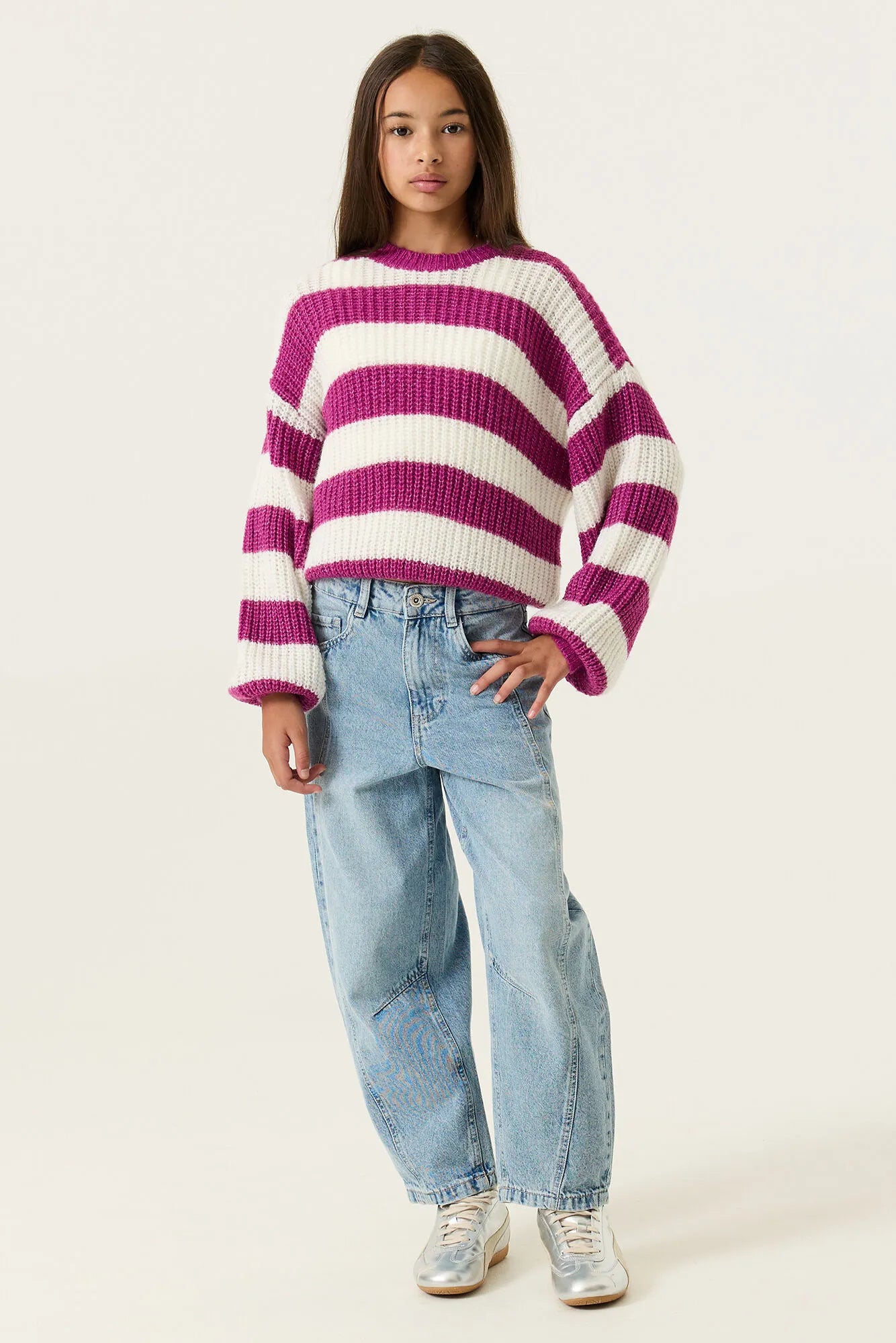 Strickpullover gestreift